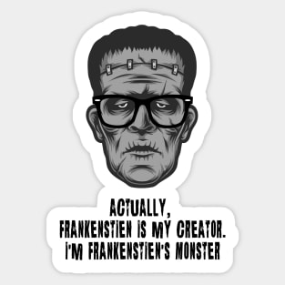 Hipster Frankenstein Sticker